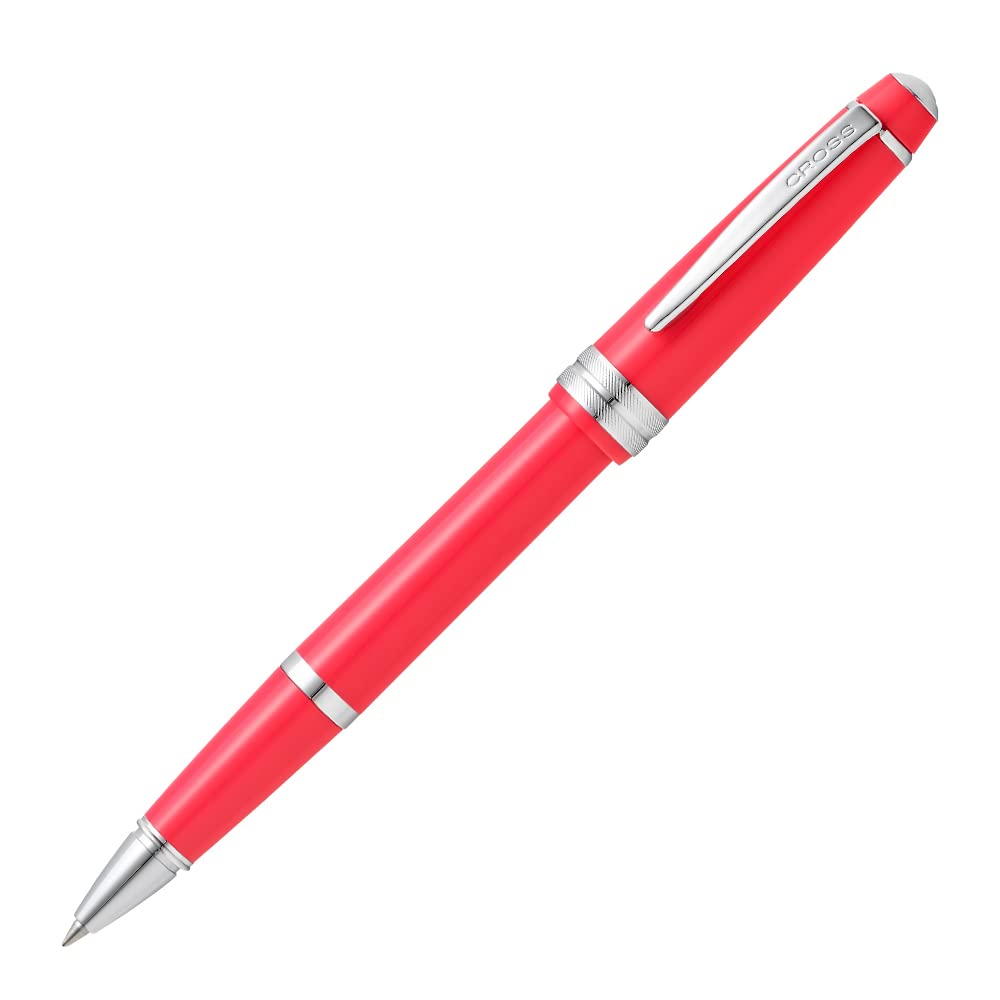 CROSS Bailey Light Polished Coral Resin Rollerball Pen - Refillable Medium Gel Ink Rollerball