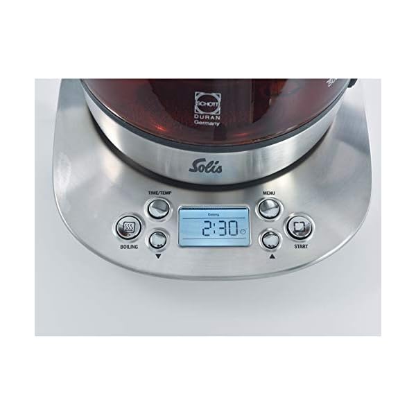 Solis Teekessel Digital 5515 Wasserkocher und Teekocher - Wasserkocher mit Temperatureinstellung und BrÃ¼hzeiten - LCD-Display - Warmhaltefunktion - Edelstahl - 1200W - 1,2L – Bild 5