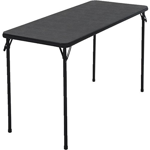 Cosco Table 20" L X 48" W X 28" H Black Steel Frame, Vinyl