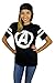 Marvel Womens Avengers Logo Varsity Football Tee Black