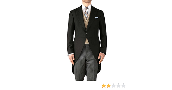 Charles Tyrwhitt Levita de chaqué Negra de Corte clásico: Amazon.es: Ropa