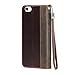 AceAbove Leather Wallet Case with Stand, Card Slots & Hand Strap for Apple iPhone 6S Plus/iPhone 6 Plus - Dark Brown