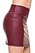 Casual Slim Solid Tight Short Faux Leather Bodycon Sexy Mini Skirt (Burgundy, Small)