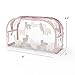 Clear Cosmetic Makeup Bag - Transparent Llama Make Up Bags Organizer Waterproof Travel Toiletry Bag TSA Pouches Toiletries Case with Zipper Vinyl PVC Leakproof Makeup Pouch (3 Pack) (Llama)