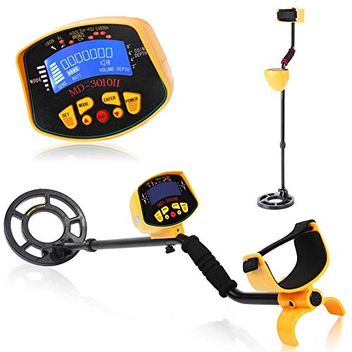 KKmoon Metal Detector, Metal Detector High Accuracy Waterproof 2 Modes Outdoor Gold Digger with Sensitive Search Coil LCD Display for Beginners Professionals