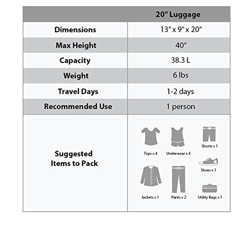 Rockland Departure Hardside Spinner Wheel Luggage, Newyork, Carry-On 20