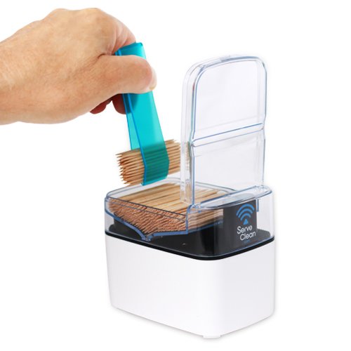 Serve Clean DW6400 Toothpick Dispenser, White - Thumbnail 2