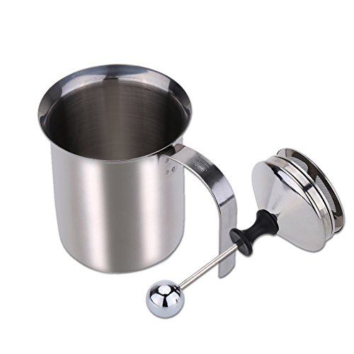 U/K WirtschaftEdelstahl Milch Schneebesen Doppelschicht Milch Bubbler Milchaufschäumer Für Kaffee Verwenden 1 Stücke… – Bild 7