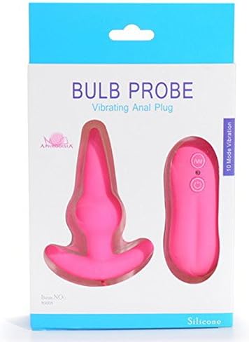 Trolax 10 Function Bulb Probe Silicone Vibrating Plug, Remote control Plug Vibrator, Best Toys of Sex product [Pink]