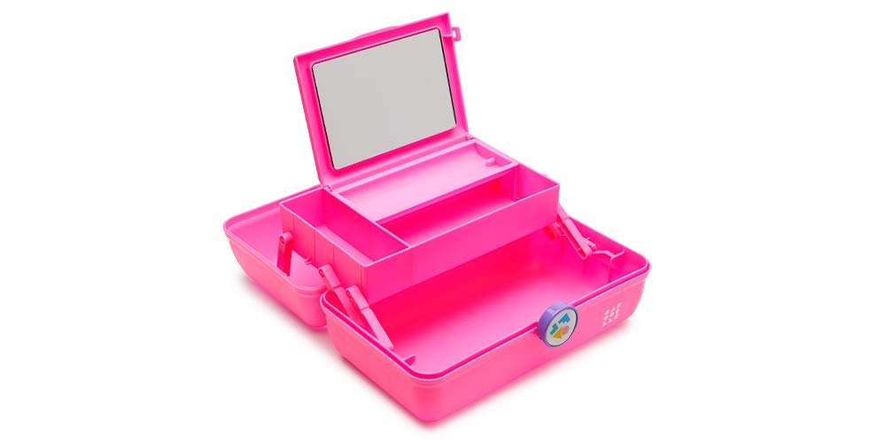 Caboodles Miami beat - on-the-go girl cosmetic organizer, Neon Pink Base With/ Lavender Handle: Beauty