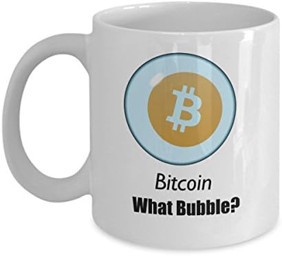 Bitcoin Coffee Mug - What Bubble? - Funny Crypto Gift Ideas Friends Family Coworkers