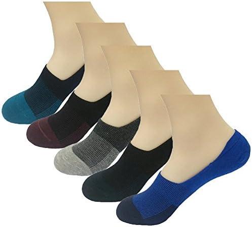 5 pack Men's No Show Sock Anti-slid Athletic Cotton Socks Fit All Seasons