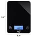 Smart Weigh Glass Top Food Kitchen Scale,5 Kg/11 Lbs Capacity, Digital Grams and Ounces for Cooking, Baking, Weight Loss and Dieting,5 Unit Modes, Black