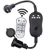 SUNYE Wireless Remote Control Outdoor Timer And Dimmer,240W,150FT Range,Photocell Light Sensor,Dusk To Dawn,Countdown,Memory,Plug In Dimmer for DIMMABLE LED String Lights,Incandescent Bulb