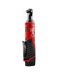 Milwaukee M12   Litio Ion inalámbrico de 12 V Kit de trinquete con funda, (1) batería de 1,5 Ah y cargador