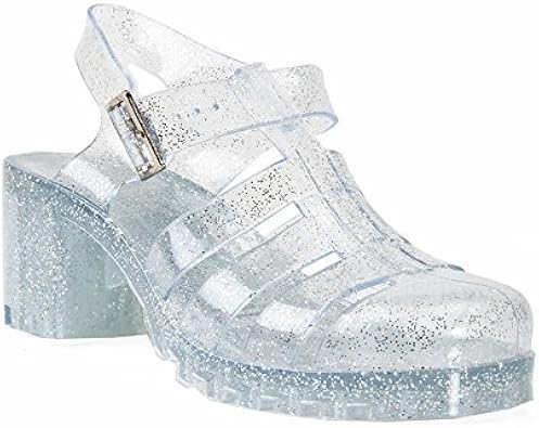 clear glitter jelly slides
