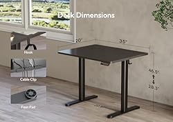 Claiks Standing Desk, Electric Height Adjustable