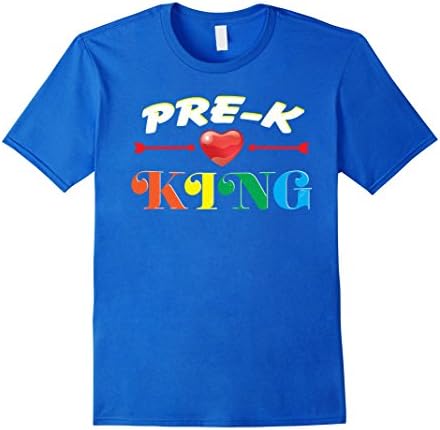 Mens Pr-k King With Cute Heart Shape Shirt For Back To School XL Royal Blue