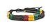 Exoticdream Friendship Black Rasta Cord Bracelet Plaided Hippie Cotton Braided Bob Marley Wristband