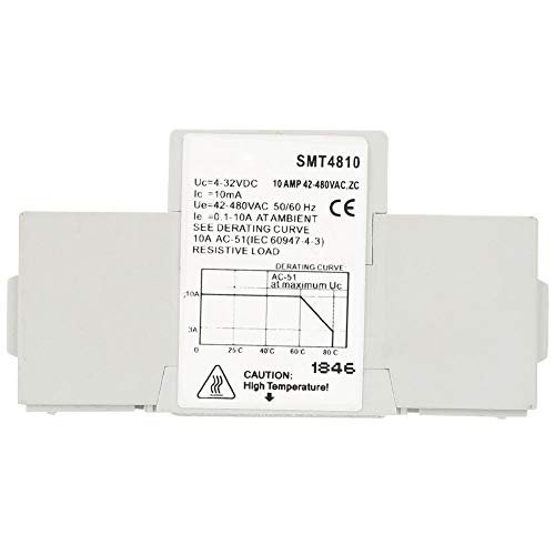 Solid State Relay,SMT48 Din Rail Solid State Relay Board DC Control AC SSR Relay Switch Module(SMT4810)