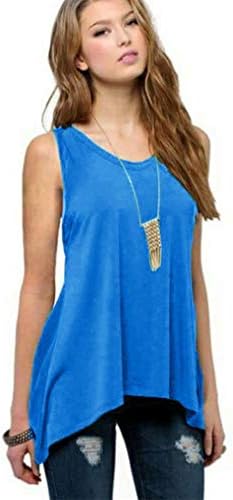 WANQUIY Women's O Neck Plus Size Vest Stretchy Off Shoulder Sleeveless Blouse Tops Tank Top Tunic Shirt Beige