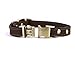 CHEDE Luxury Real Leather Dog Collar - Handmade for Small Dog Breeds with The Finest Genuine Leather That is Stylish, Soft, Strong and Comfortable - Brown
