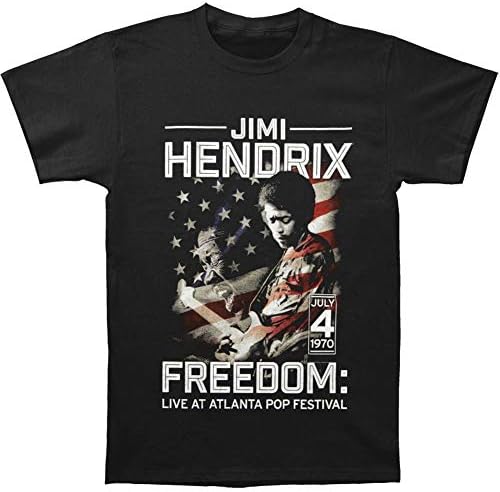 Mabby Jimi Hendrix Men's Atlanta Pop Flag Fashion T-Shirt