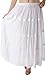 Sakkas Solid Embroidered Gypsy / Bohemian Full / Maxi / Long Cotton Skirt