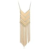 WRISTCHIE Women's Statement Necklace Long Tassels Multi-strands Necklace