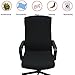 BCP Stripe Stretch Office Chair Cover Chair Pad Chair Slipcover, L Size (Black)