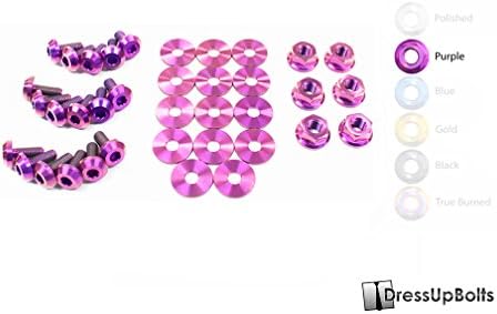 Titanium Dress Up Bolts Engine Bay Kit for Dodge Neon SRT-4 SRT4 (2003-2005) (Purple)