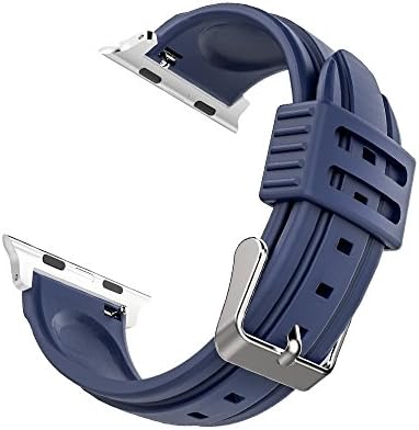 Cheree Apple Watch Band 42mm Silicone Strap Replacement for Apple iWatch Series 1 Series 2 Samsung Gear S3 Fitbit Blaze (Dark blue)
