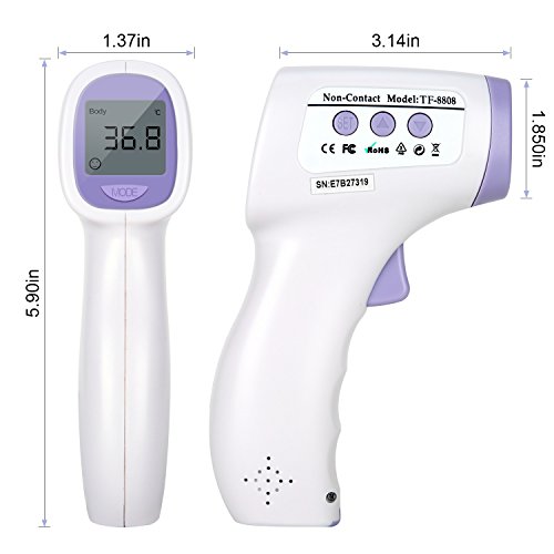 Baby Forehead Thermometer, YEVITA Digital Infrared Baby Food Thermometer Gun, Medical Grade Temporal Electronic No Touch for Kids Children Toddlers Adults, 0.5s Fast Read, FDA Approved