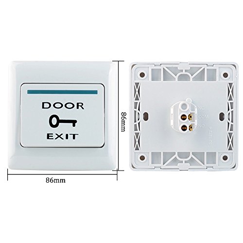 LIBO Stand-Alone Door Access Control System Kit Set with 180kg/350lbs Electric Magnetic Lock, DC12V/3A Power Supply, Door Exit Release Button, 10pcs RFID EM ID Keyfobs - Thumbnail 3