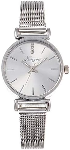 Luoluoluo Womens Quartz Watches Clearance Sale Casual Analog Ladies Wrist Watch Women Alloy Mesh Belt Casual Gifts Watch Geneva Simple Mesh Belt Watch