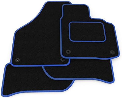 (X110:CT65) 4 Piece Land Rover (2009-2013) Range Rover Sport Car Mat Set Black Carpet Blue Trim