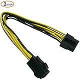 (2-Pack) COMeap Replacement for ATX 4 Pin Female to ATX 8 Pin Male Converter Adapter Cable for Power Supply PSUs 9.5-inch(24cm)