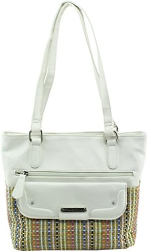 Stone Mountain Cohasset Straw Tote White/ Confetti