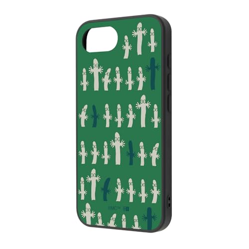 iPhone 17e 16e ムーミン maru 衝撃吸収 バンパー ハイブリッドケース ニョロニョロ_モノクロ総柄 イングレム IQ-AP50K4TB/MT70
