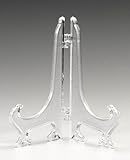 5" Clear Plastic Easels or Plate Holders - Pkg of 12 Easels to Display Plates, Pictures or Other Items (Kitchen)