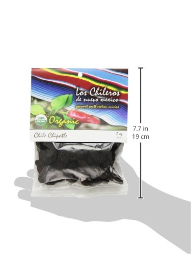 Los Chileros Organic Chile Chipotle Whole (Dried), 2 Ounce Package