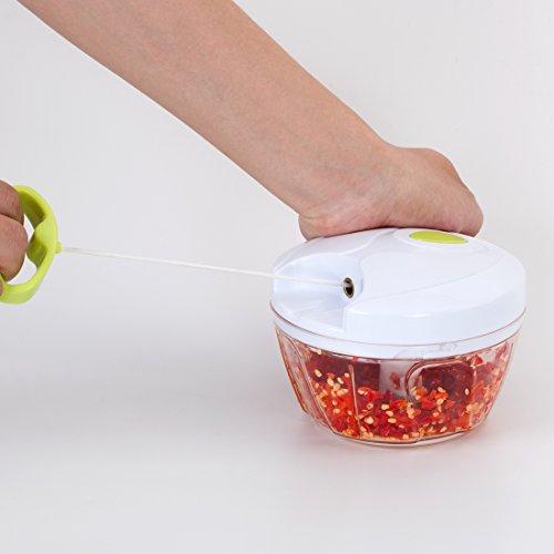 Migecon Manual Food Chopper with 3Bladesa Compact and Powerful Hand