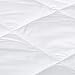 Amazon Basics Hypoallergenic Quilted Plush and Breathable Mattress Topper Pad, 18 Inches Deep, Queen, White