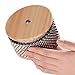 Muslady Wooden Cabasa Percussion Musical Instrument Metal Beaded Chain & Cylinder Pop Hand Shaker for Classroom Band Medium Size