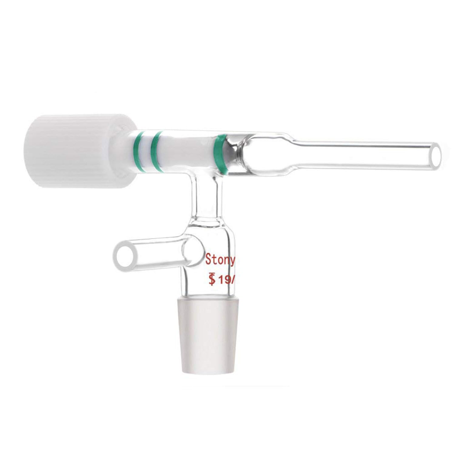 StonyLab Chromatography Flow Control Adapter with 19/22 for Flash Chromatography Column