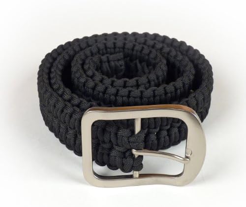 Stone River Gear Paracord Survival Belt, Black, Medium