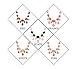 Real Spark Women Fashion Oval Beads Teardrop Resin Bubble Bib Princess Chunky Necklace Red & Brown