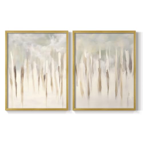 Renditions Gallery Set of 2 Peel & Stick Framed Prints, Abstract Wall Art, Wate…