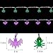 Twinkle Star Halloween Lights, 40 LED 22 FT Purple Bat and Green Spider String Light Battery Operated Indoor Holiday Party Home Decoration