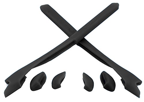New SEEK OPTICS Rubber Kit Earsocks Nose Pads for Oakley HALF JACKET 2.0 - Black